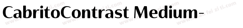 CabritoContrast Medium字体转换